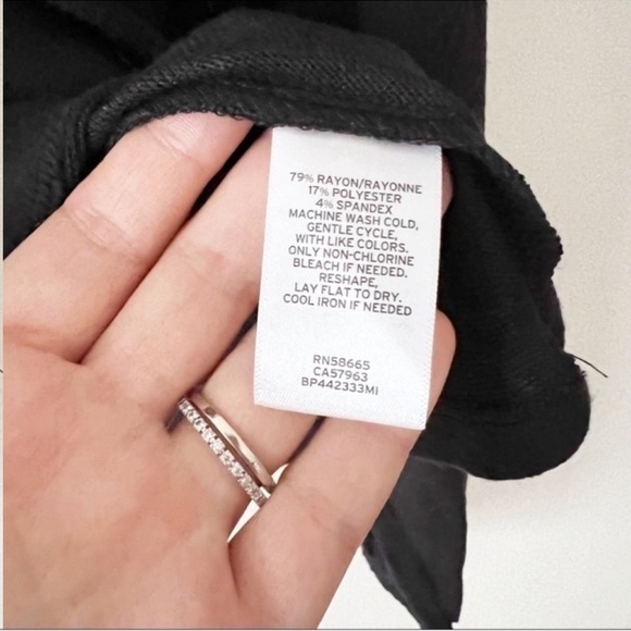 BP Black Soft Knit Long Sleeve Drawstring Cowl Neck Pullover Top size Small NEW - Picture 7 of 7